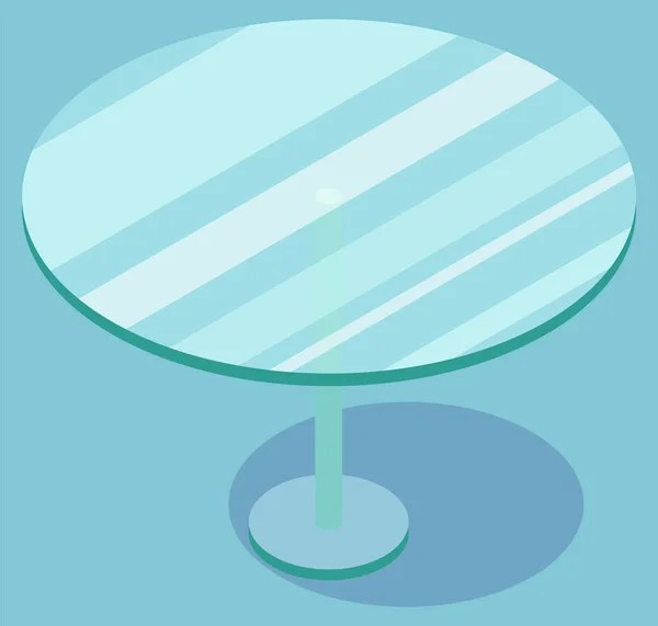 Runda glas soffbord, möbler vektor bild — Stock vektor