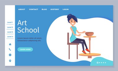 Çömlek yapma Sanatı Okulu Dersleri Web sitesi Sayfası