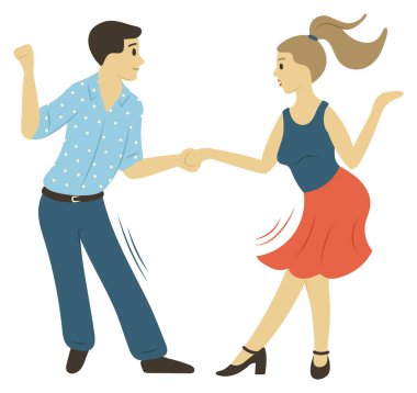 Çift Hareketi, Dansçı Hareketi, Dans Hobisi Vektörü