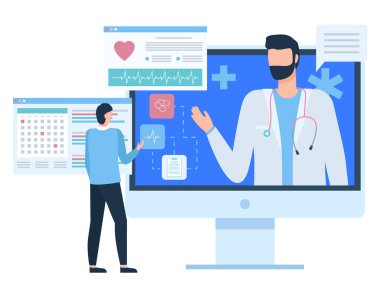 Hasta Kardiyogramı, Tıbbi Destek, Doktor Vektör