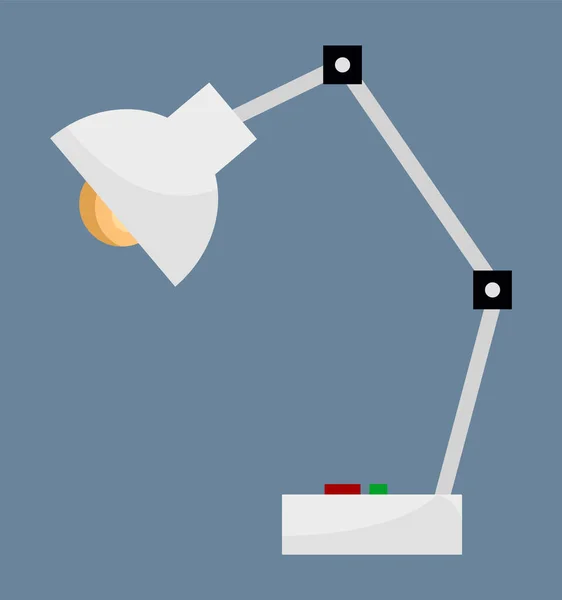 Lâmpada para luz com base ajustável e botão — Vetor de Stock