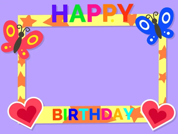 Všechno nejlepší k narozeninám Roztomilý barevný snímek vektor — Stockový vektor