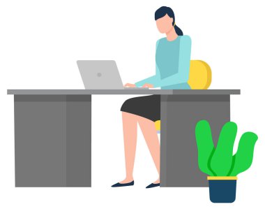 Çalışan Laptop, Uluslararası Vektör ile çalışıyor