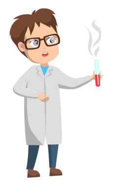 Bilim Kulübü 'nde Sıvı Deneyi Yapan Çocuk