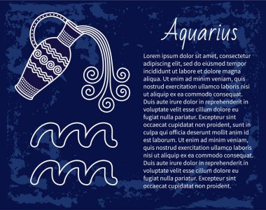 Aquarius Horoscope and Astrology, Zodiac Sign clipart