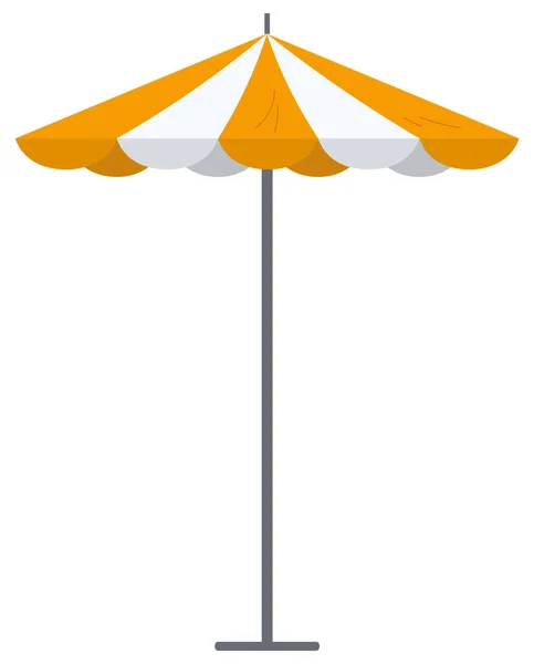 Orange Striped Market Outdoor Umbrella Vector — Stock Vector