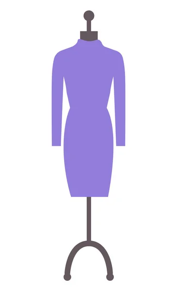 Vestido de compras, ropa púrpura en el vector del maniquí — Archivo Imágenes Vectoriales