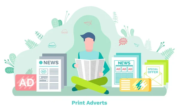 Produit publicitaire, Newsletter ou Journal Vector — Image vectorielle