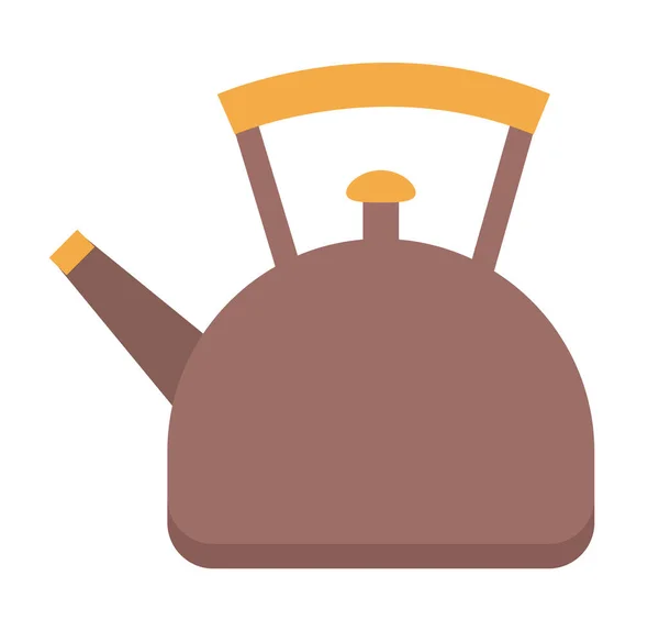Théière ou bouilloire, trucs de cuisine pour l'eau bouillante — Image vectorielle