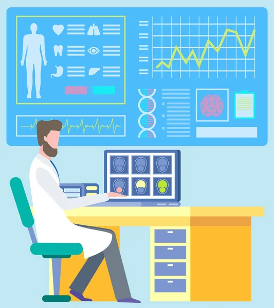 Υγεία Διαγνωστική, CT ή MRI, Ιατρική φροντίδα Διάνυσμα — Διανυσματικό Αρχείο