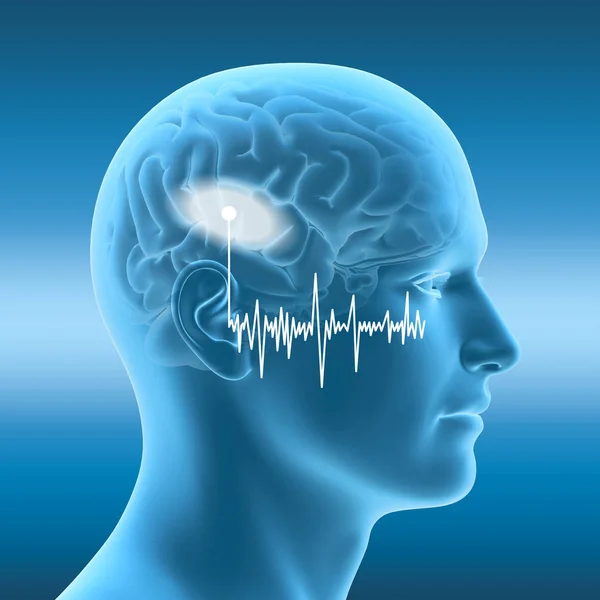 Bra hörsel, ljudvåg, medicinskt 3D-illustration — Stockfoto