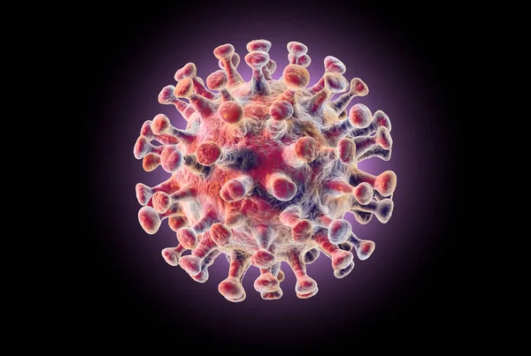 Virus Corona, Virus MERS, Síndrome Respiratorio de Oriente Medio, 3D i — Foto de Stock