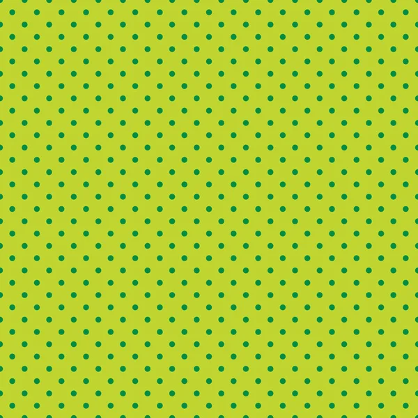 シームレス グリーン ドット パターン背景 — ストックベクタ