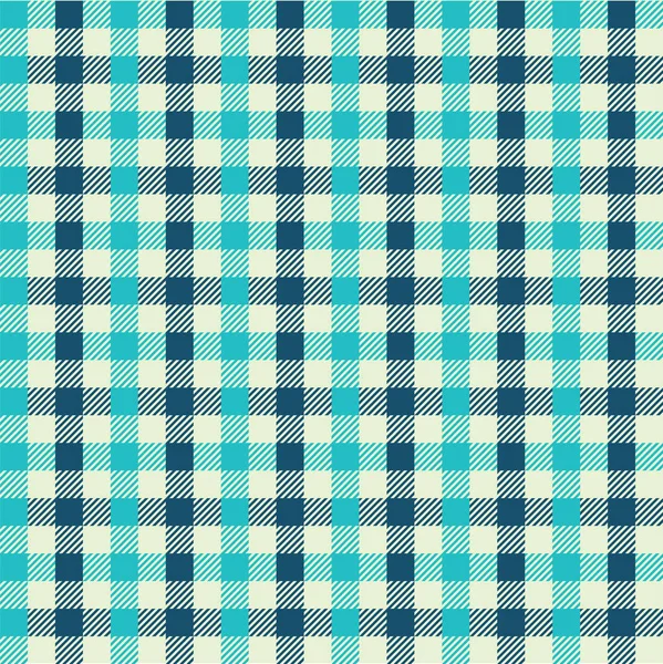 Gingham multicolore senza cuciture. Motivo verde acqua e blu . — Vettoriale Stock