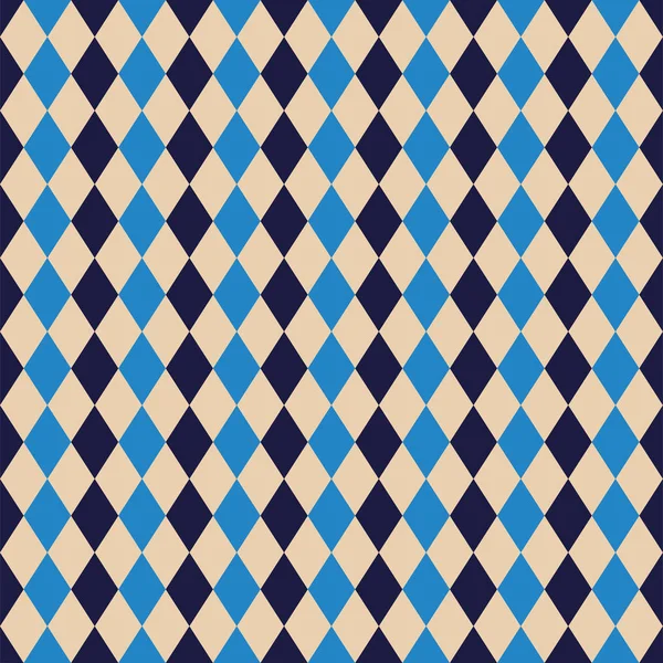 Naadloze Argyle Diamond Harlekijn patroon textuur achtergrondbehang — Stockvector