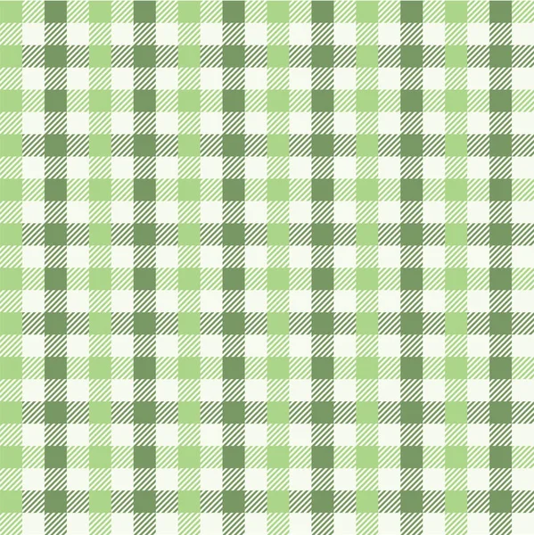 Sömlös jordig grön Gingham mönster — Stock vektor