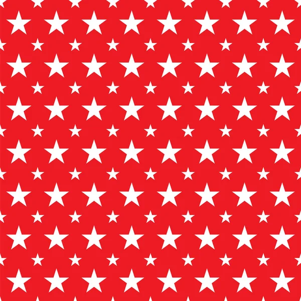 Seamless Red Christmas Star Pattern Texture Background — Stock Vector