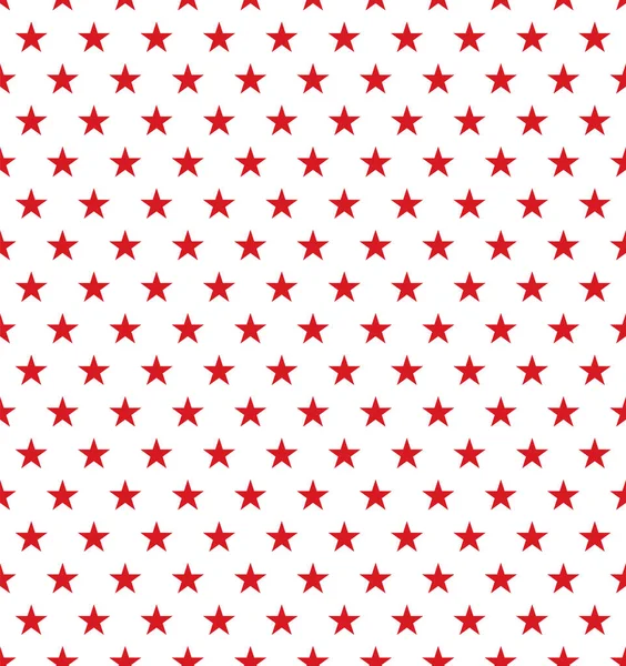 Seamless Red Christmas Star Pattern Texture Background — Stock Vector