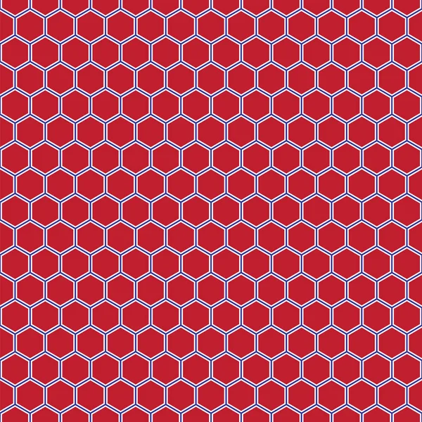 Patrón de panal rojo sin costuras. Imagen vectorial . — Vector de stock