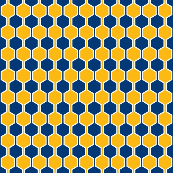 Textura de panal de abeja hexágono unida sin costuras. Patrón abstracto geométrico . — Vector de stock