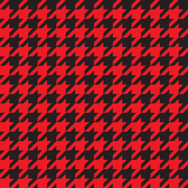 Patrón de dientes de perro sin costuras en rojo y negro. Imagen vectorial . — Vector de stock