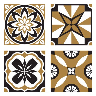 patrones de mosaico ornamental Vintage
