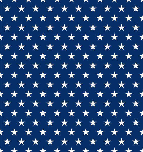 Seamless US Star Pattern Background. Ideal for Fourth of July Independence Day decorations.
