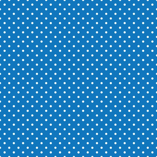 Seamless blue and white polka dot background — Stock Vector