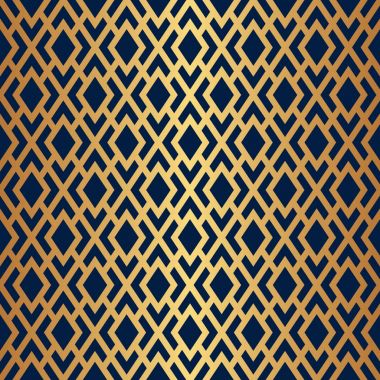 Sorunsuz altın Art Deco kafes vektör desen