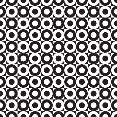 Sorunsuz dekoratif geometrik daire desen