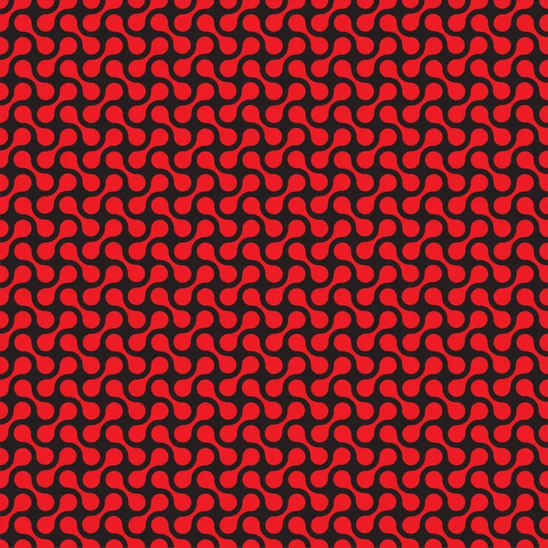 Seamless black and red abstract interlocking pattern — Stock Vector