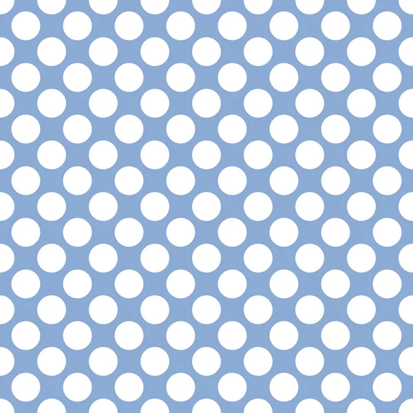 Seamless soft blue polka dots pattern texture background — Stock Vector