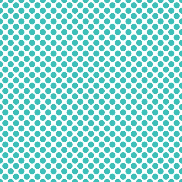 Seamless turquoise polka dots pattern texture background — Stock Vector