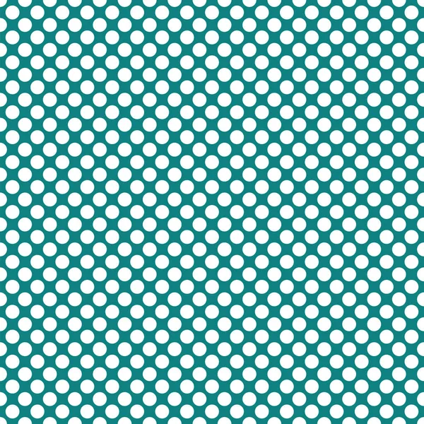 Seamless teal green dots pattern vector background texture — Stock Vector