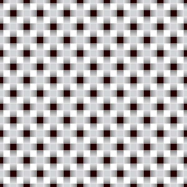 Seamless geometric interwoven black and white check pattern — Stock Vector