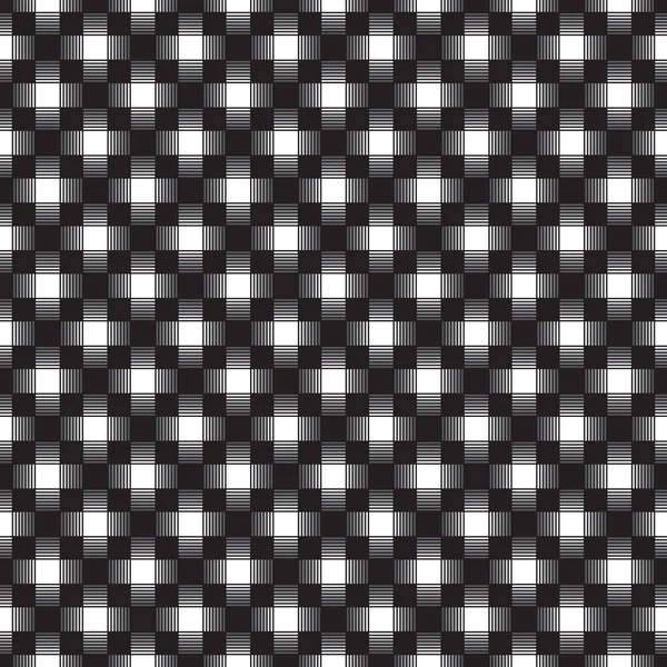 원활한 형상 한 검정과 흰색 체크 패턴 — 스톡 벡터