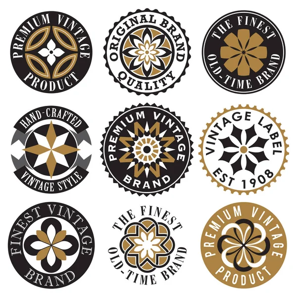 Vintage süs etiket kümesi vektör