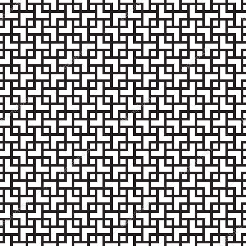Seamless geometric art deco overlap pattern background