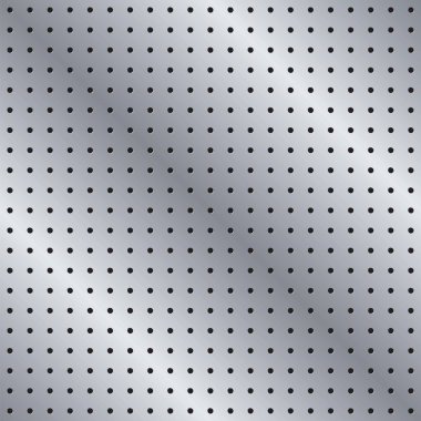 Seamless Metal Pegboard Vector Background clipart