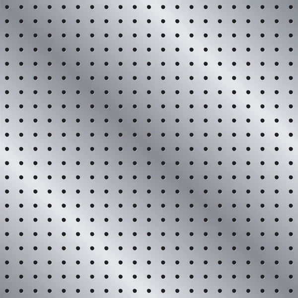 Seamless Metal Pegboard Vector Background — Stock Vector