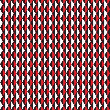 Sorunsuz siyah, kırmızı ve beyaz üçgen desen arka plan