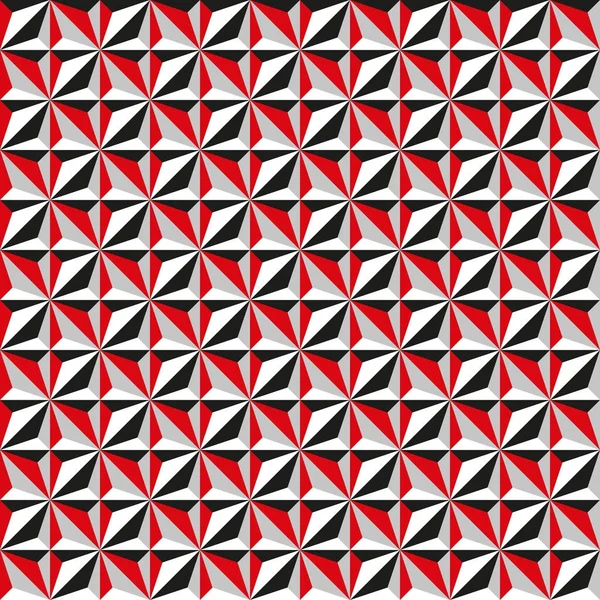 Fondo de patrón de textura geométrica abstracta transparente en rojo, blanco y negro . — Vector de stock