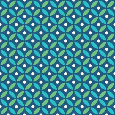 Kusursuz Kesişen Geometrik Vintage Çember Deseni