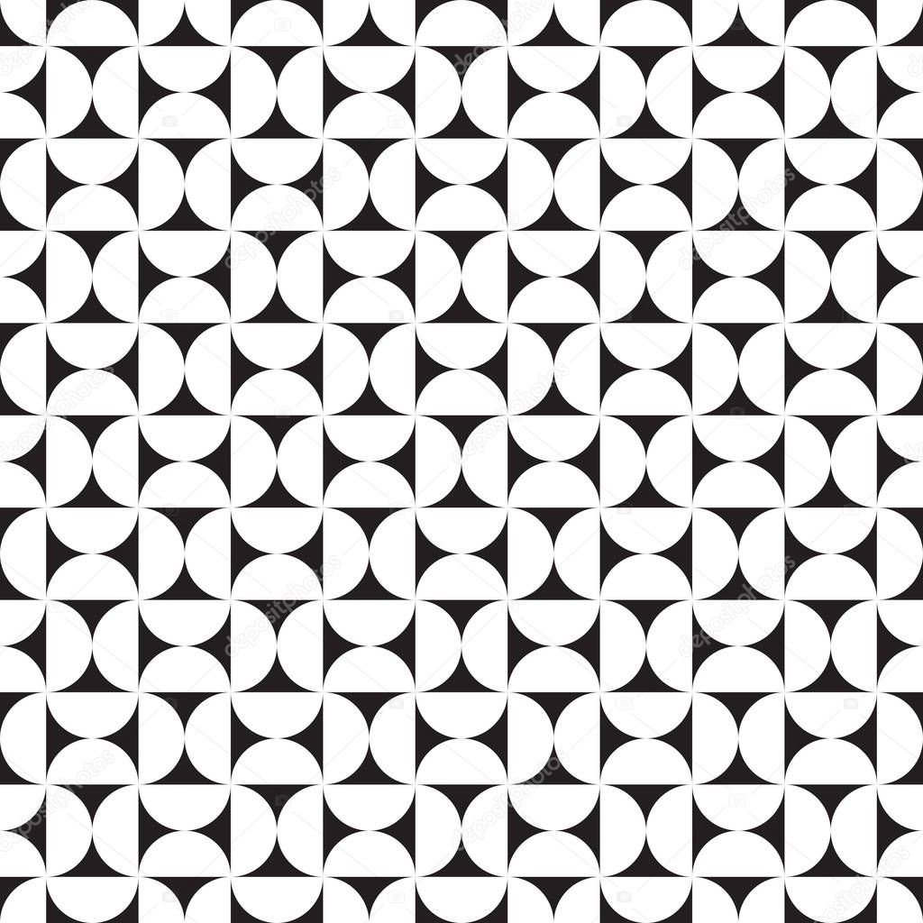 Seamless abstract geometric round curve pattern