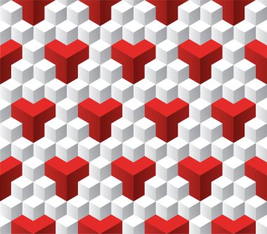 Sorunsuz 3d izometrik küp Model arka plan doku