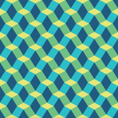 Kesintisiz geometrik 3d soyut yönlü desen