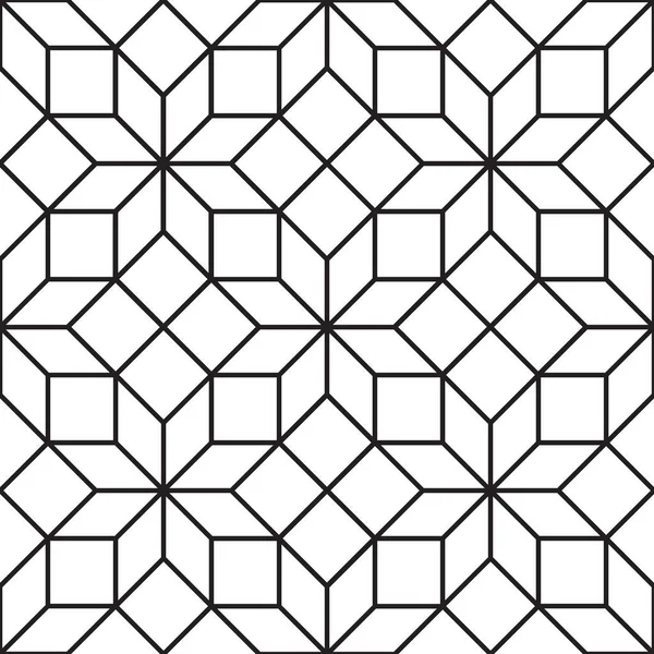 Seamless Art Deco Tracery Trellis Texture Pattern Background Black White — Stock Vector