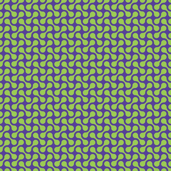 ライム グリーン 紫のシームレスな連動幾何学的テクノ パターン — ストックベクタ