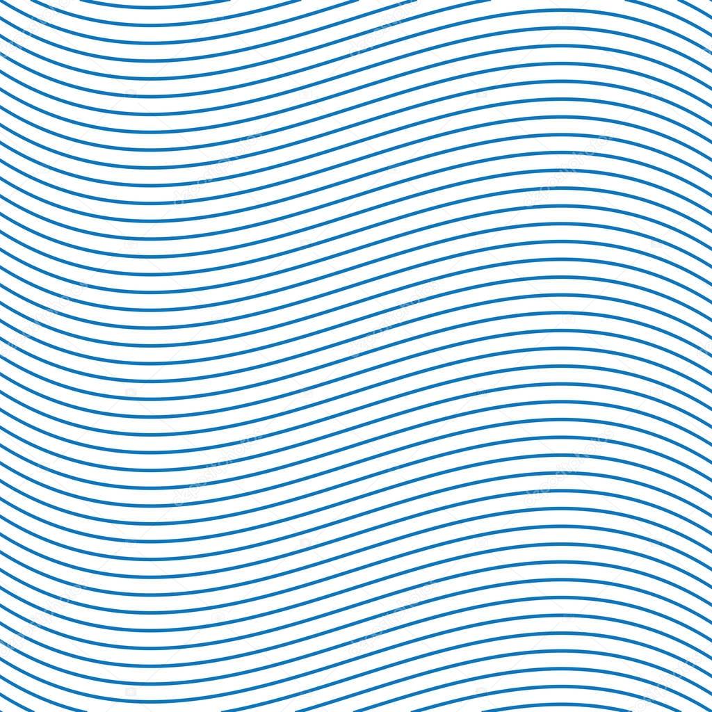 Seamless pinstripe wave pattern for packaging, label or other design applications.