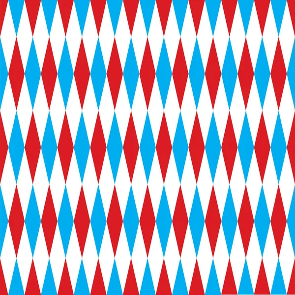 Arlequin Sans Couture Fond Motif Rouge Bleu — Image vectorielle